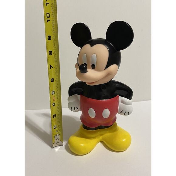 Vintage Disney Big Mickey Mouse Sipper Cup Figural Water Bottle 12" No Straw - Picture 2 of 6